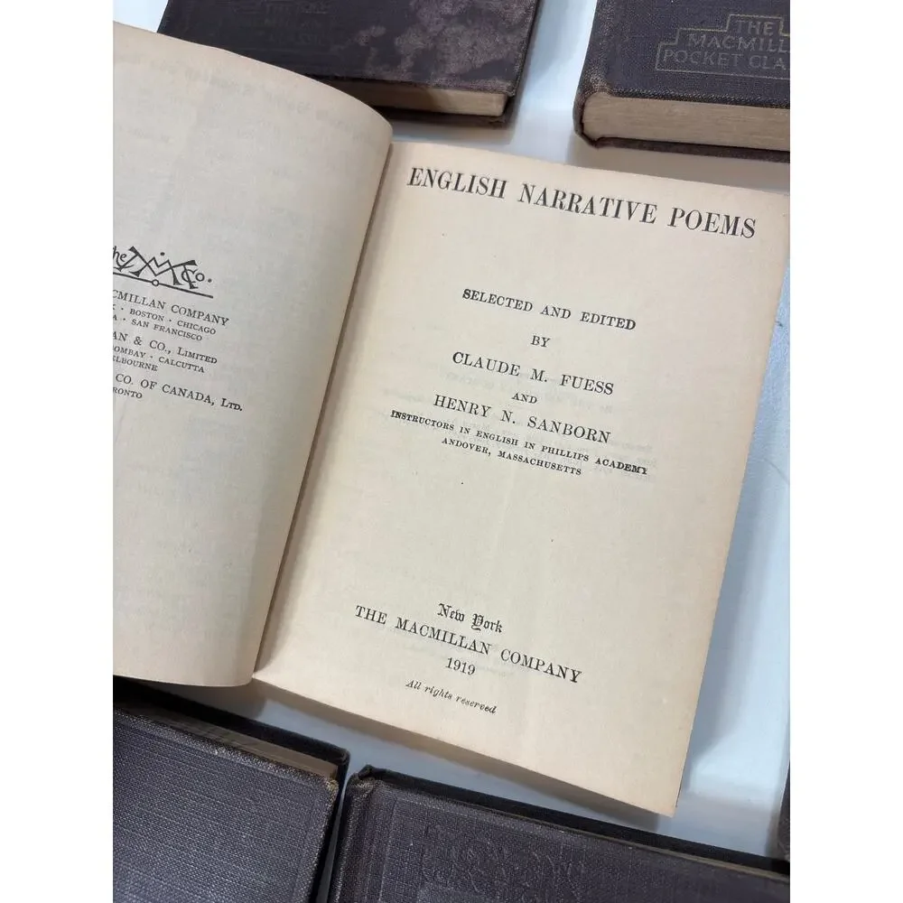 Antique 1900's Macmillan Pocket Classics Lot of‎ 7 Shakespeare Stevenson Dickens
